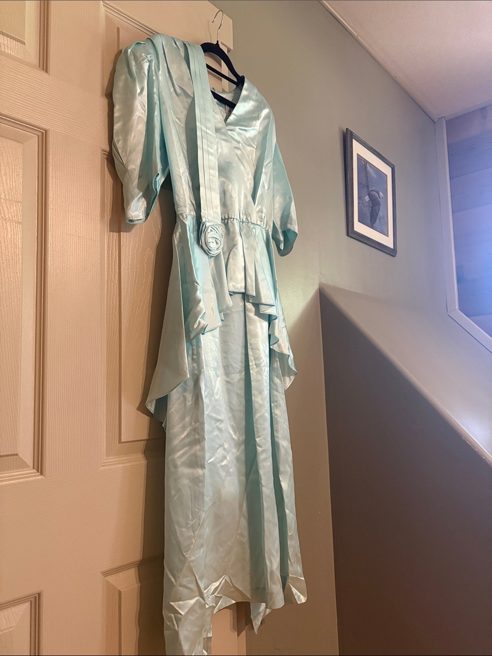 1970s House of Nu-Mode, Powder Blue Evening/Formal Gown | 100% Acetate | Size 13